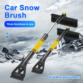 

Ice Scraper 3 In 1 Car Snow Brush Windshield Automobile Multifunctional Sweeping No Scratch Cleaning Shovel Moval Extendable