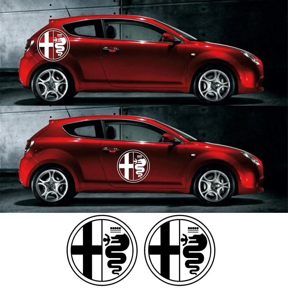 Для Alfa Romeo Logo 2 шт./компл. наклейка пленка тату Декор Наклейка Диаметром 52 см