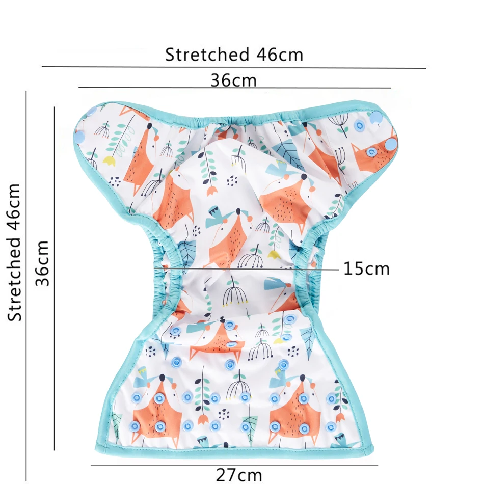 HappyFlute OS Baby Diaper Cover Waterproof Reusable 1Pcs