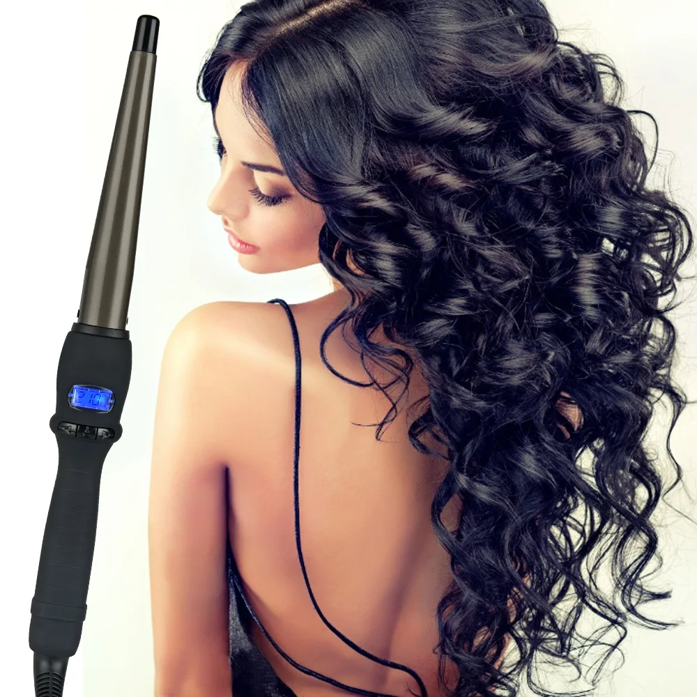 

Electric Cone Hair Curler Clip Ceramic Heating Curly Hair Stick Fast Curling Professional Ceramic Heating Tube Curling Wand