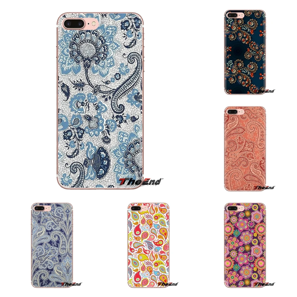 Для huawei G7 G8 P7 P8 P9 Lite Honor 4C 5X 5C 6X Коврики 7 8 9 Y3 Y5 Y6 II 2 Pro 2017 Soft Shell Крышка Пейсли цветком