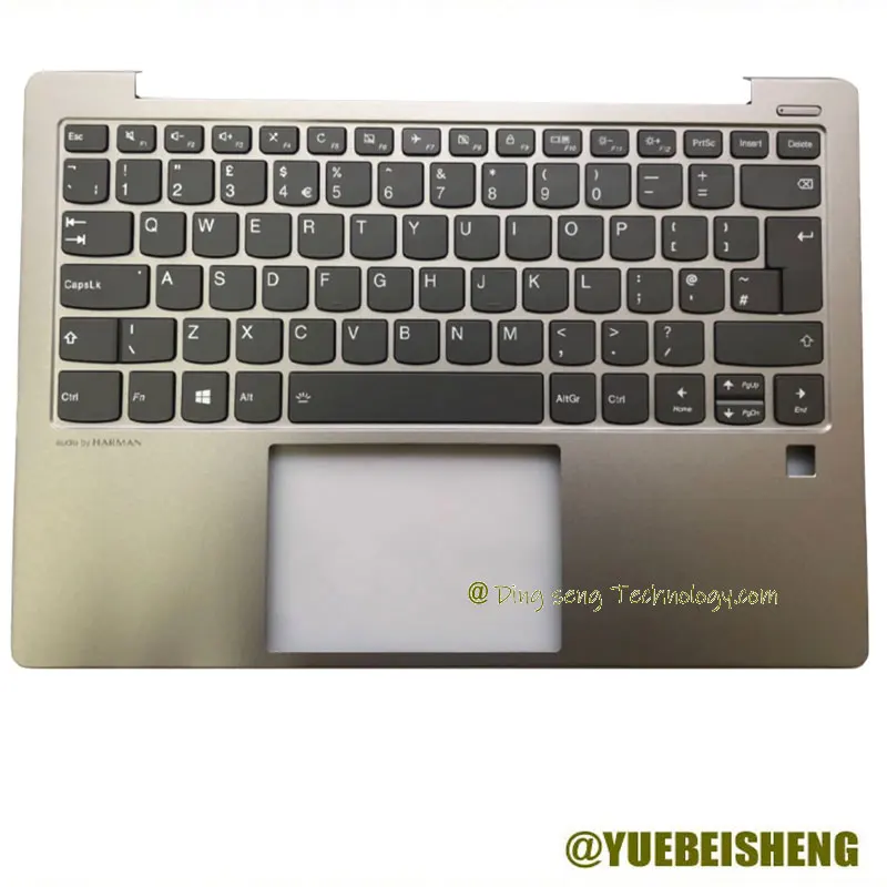 

YUEBEISHENG New/org For Lenovo IdeaPad S530 S530-13 S530-13IWL Palmrest UK Keyboard Upper cover Backlit W/FPR 5CB0S16096