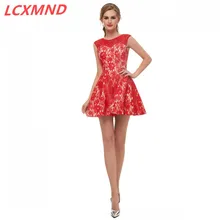Красные кружевные платья для возвращения домой короткая мини-юбка трапециевидной формы коктейльное платье для официального торжества выпускного вечера милое 16 платье плюс размер