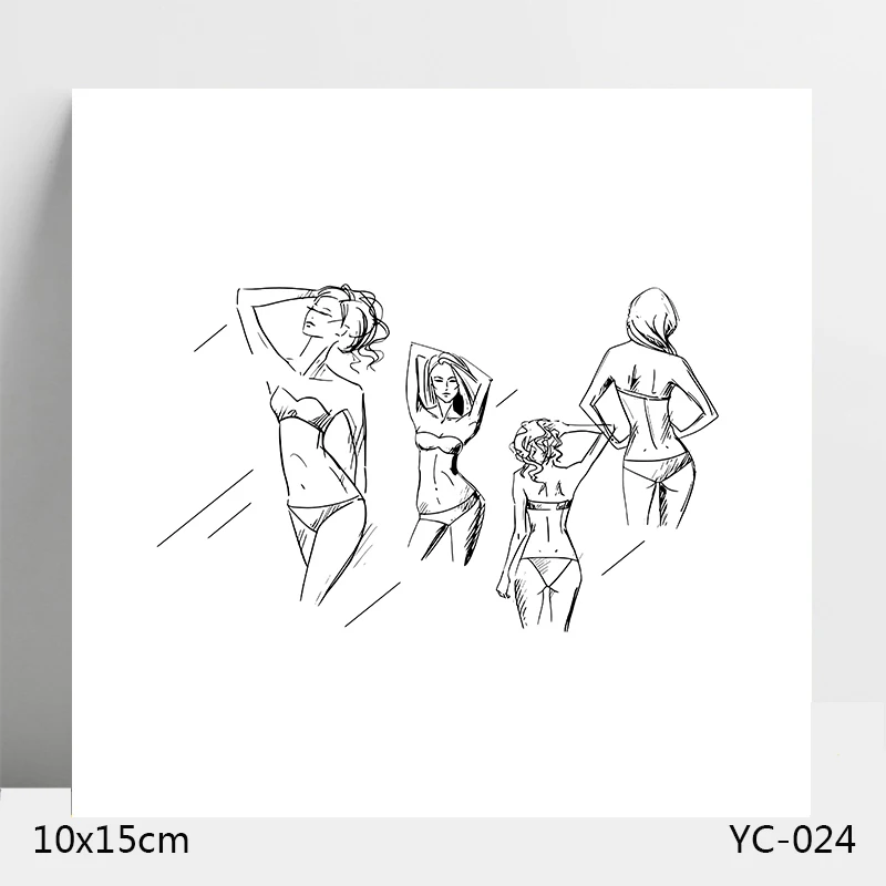 

AZSG Bikini Girl Clear Stamps For DIY Scrapbooking/Card Making/Album Decorative Silicone Stamp Crafts