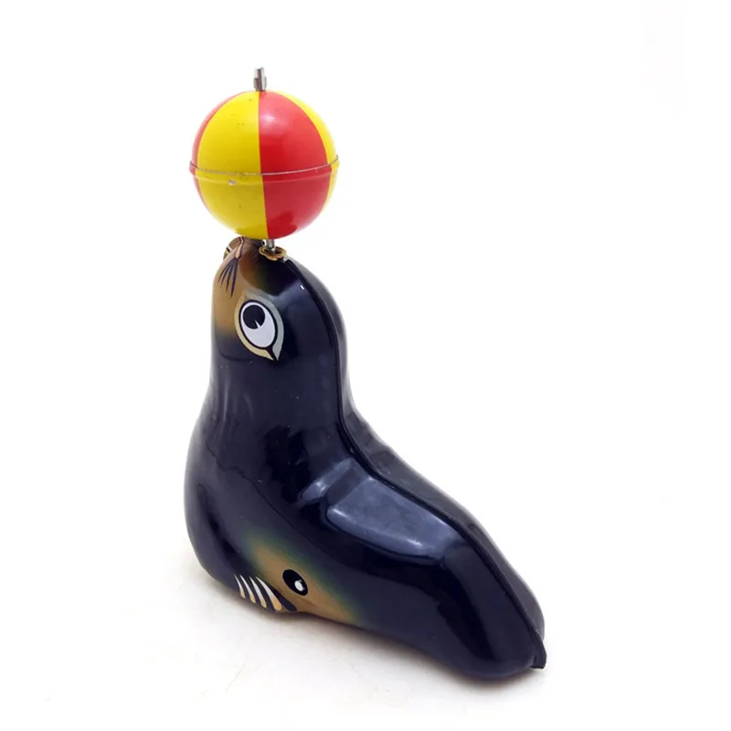 [Темила] коллекция для взрослых Ретро заводная игрушка металлические оловянные морские львы жонглирующие шарики механическая игрушка заводная игрушка фигурки модель подарок