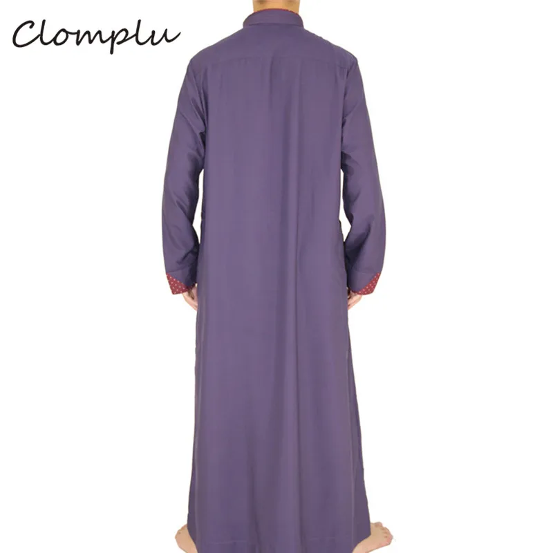 Clomplu 12 шт. jubba tobe мусульманский кафтан абайя Исламская, молитвенная одежда мужская повседневная дышащий с длинным рукавом случайные цвета