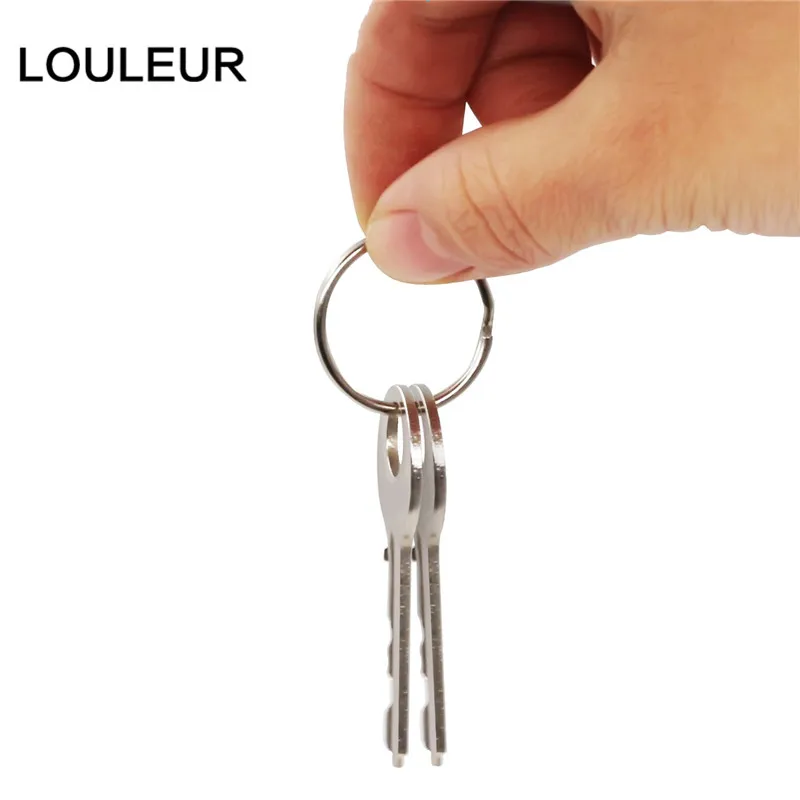 Louleur, 20 шт./партия, нержавеющая сталь, брелок для ключей, плоская линия, брелок для ключей, брелок для ключей, для изготовления ювелирных изделий