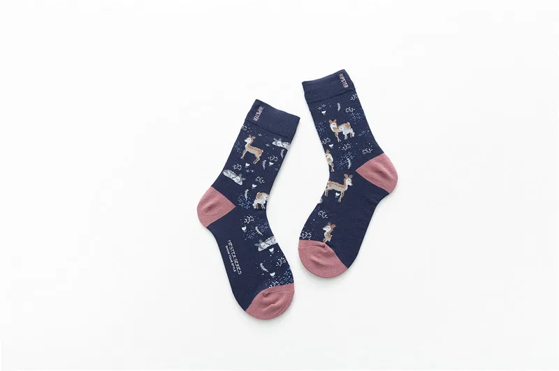 Мужские носки в стиле унисекс с рисунком, 100 хлопок, Harajuku, цветные мужские носки, стандартные, 1 пара, Размеры 35-43 - Цвет: 8119-3