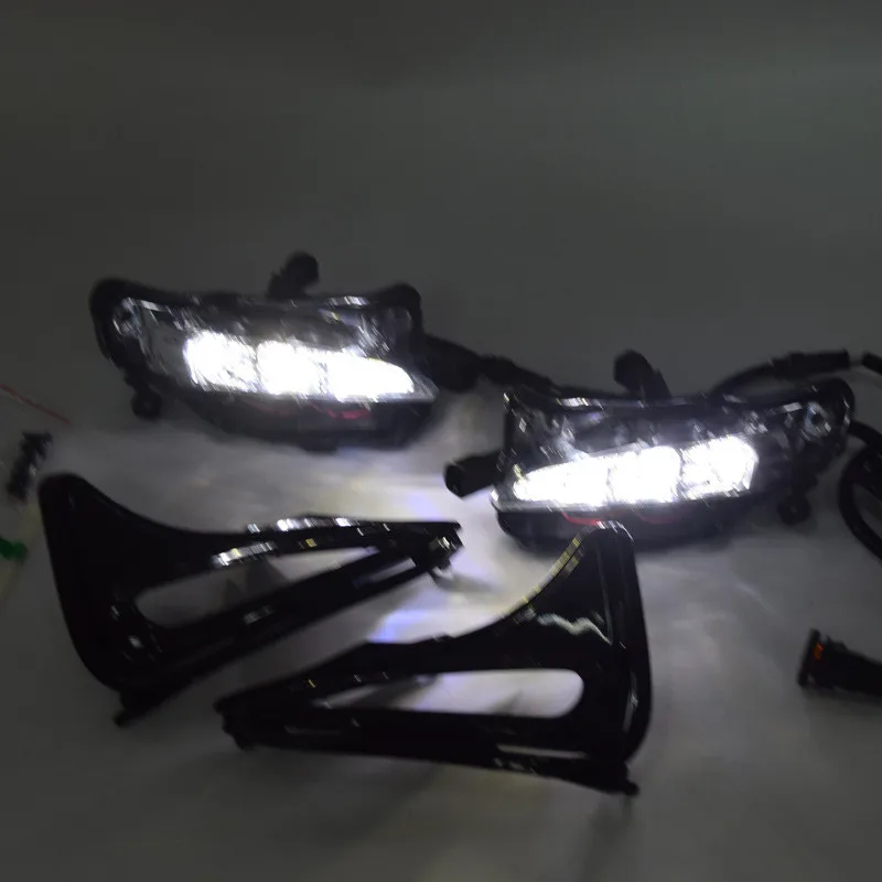 2 шт. Автомобильный светодиодный DRL дневные ходовые огни дневного света 12 В ABS Противотуманные фары Крышка для Toyota Corolla US версия