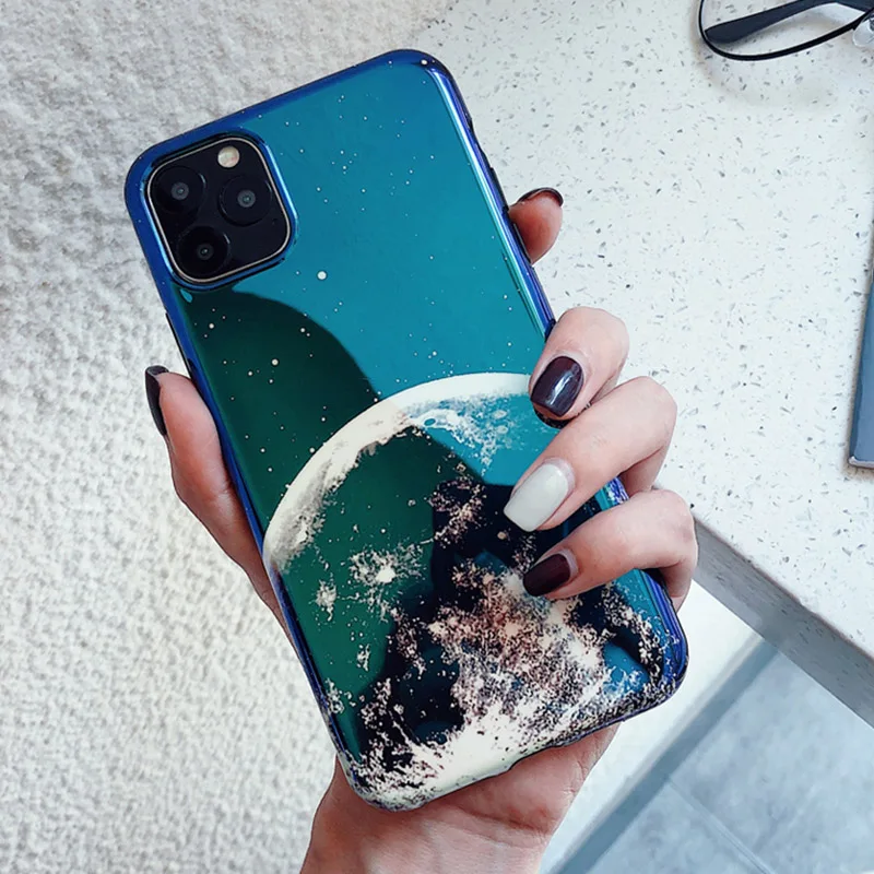 Глянцевый чехол SUYACS для iPhone 11 Pro Max XR XS 6 7 8 Plus X красивая мягкая задняя крышка IMD с