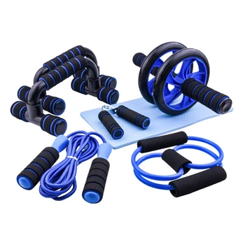

6 Sets Of Multi-Functional Fitness Exercise Muscle Yoga Training Rope Jump Rops Strength Abdominal Muscle Wheel Hands Grips