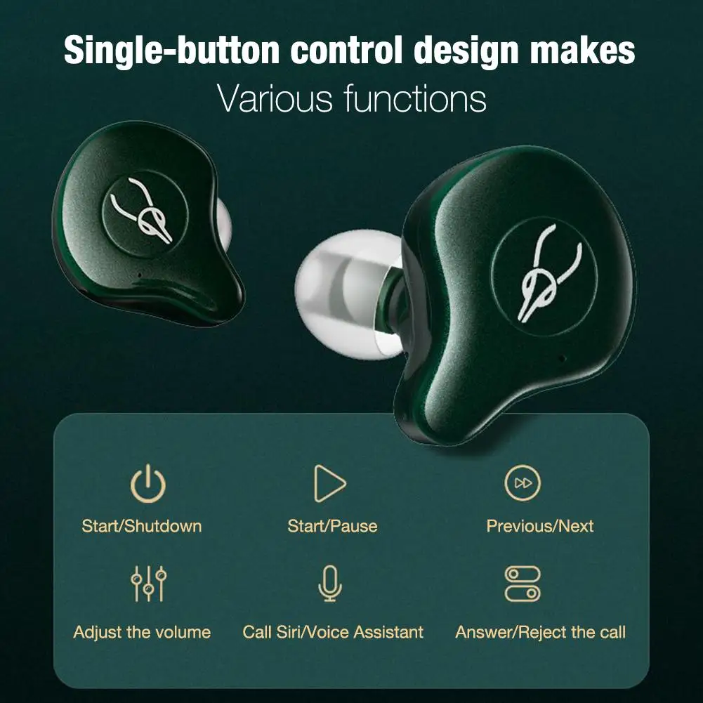 Wireless Bluetooth Earbuds Noise Cancelling In-Ear