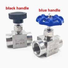 Игольчатый внутренняя резьба клапана 1/" 1/4" 3/" 1/2" дюймов нержавеющая сталь управления отключения крана настраиваемый игольчатый регулятор клапана