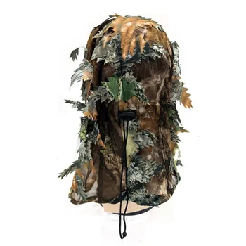

Camouflage Headgear 3D Unisex Leaf Blind Mask Outdoor Multi-Functional Camping Hunting Bionic Camouflage Headgear
