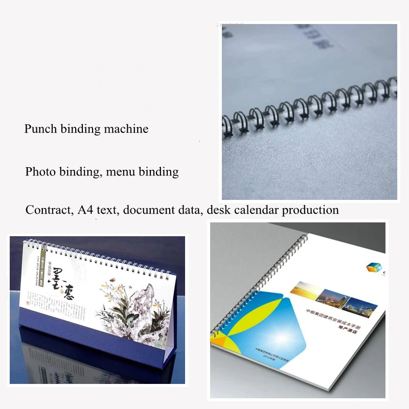 Двойная катушка альбом-календарь; большие размеры 34-отверстие железное кольцо офисный переплетная машина файл меню пробивая машина квадратное отверстие