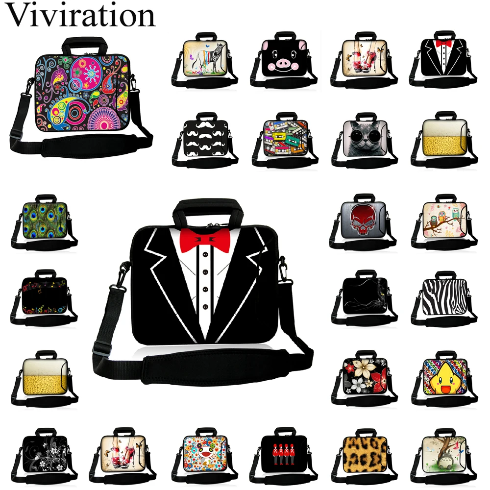 Неопреновая сумка на плечо для ноутбука 10, 12, 13, 14, 15, 17 дюймов, Универсальная Портативная сумка-мессенджер для ноутбука, брендовый портфель