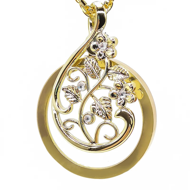Necklace Magnifying Glass Fashion Pattern Pendant Rhinestones Reading Magnifie Classic Noble Elegant Pattern Women Sweater Chain