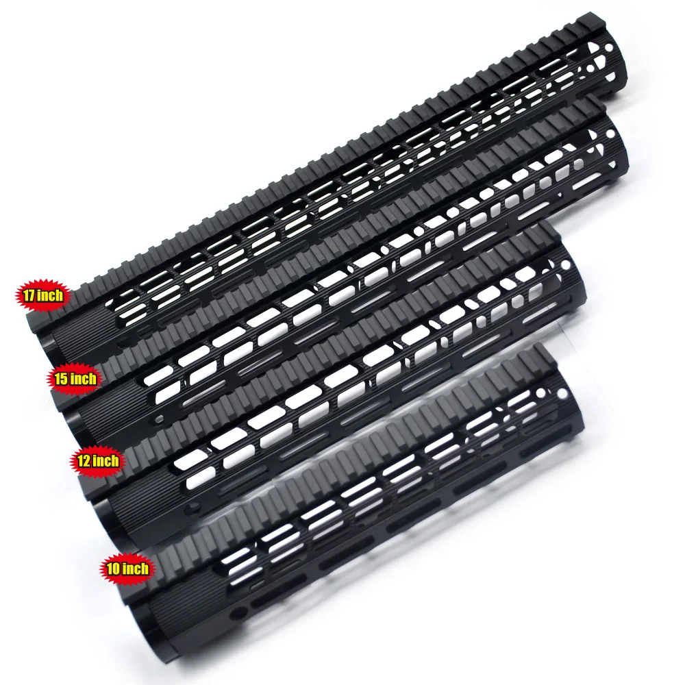 TriRock 10,12, 15,17 ''дюймовый свободный поплавок M-lok поручень с монолитной верхней рейкой Fit. 308/7. 62 AR-10_7075 Алюминиевый баррель гайка