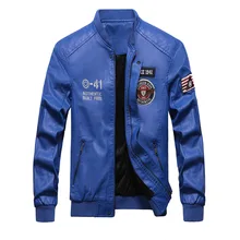 Молодежная мужская одежда бейсбольное кожаное пальто со стоячим воротником весна и осень стиль большой размер pu кожаная куртка модная повседневная Leat