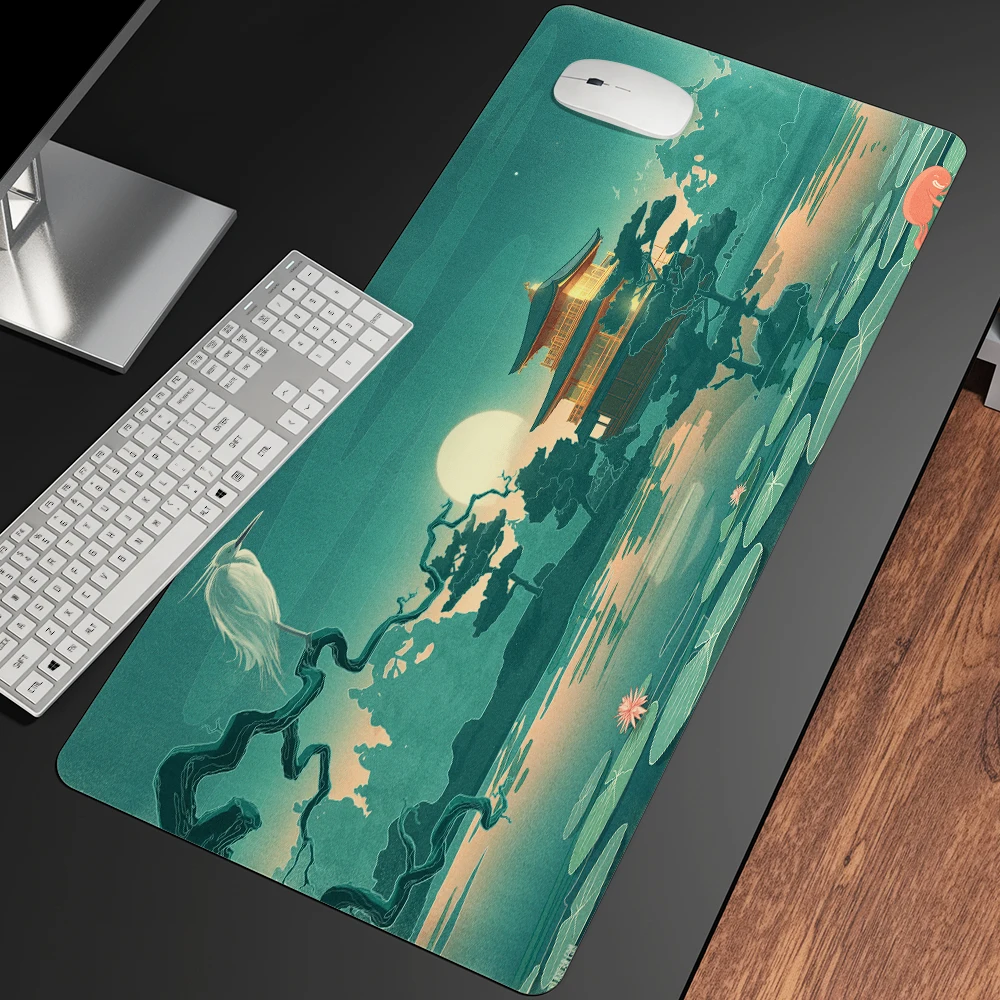 Japão Famoso Monte Fuji Anime Gaming Mouse Pad Gamer Laptop Keyboard Mats Jogando Jogo Csgo 90x40cm Xxl - Imagem 4