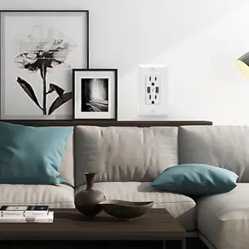 

US Standard Dual USB Wall Socket Double 2.1A Universal Plug Port Power Adapter