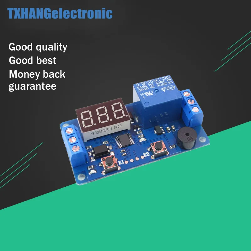 12V Display LED Timer Relay Programmable Module Delay Switch Board Car Buzzer diy electronics | Электронные компоненты и