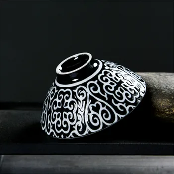 

Sterling Silver Tea Cup Table Decor Jingdezhen Blue and White Porcelain Antique Drawing Enamel Handmade Tea Tasting Gift Set