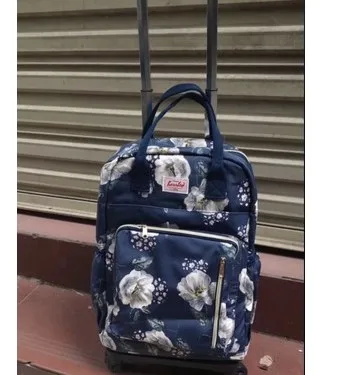 Дорожная багажная тележка, рюкзаки, сумки на колесиках, женские деловые дорожные сумки на колесиках, Оксфорд, сумка для багажа на колесиках - Цвет: 18 Inch