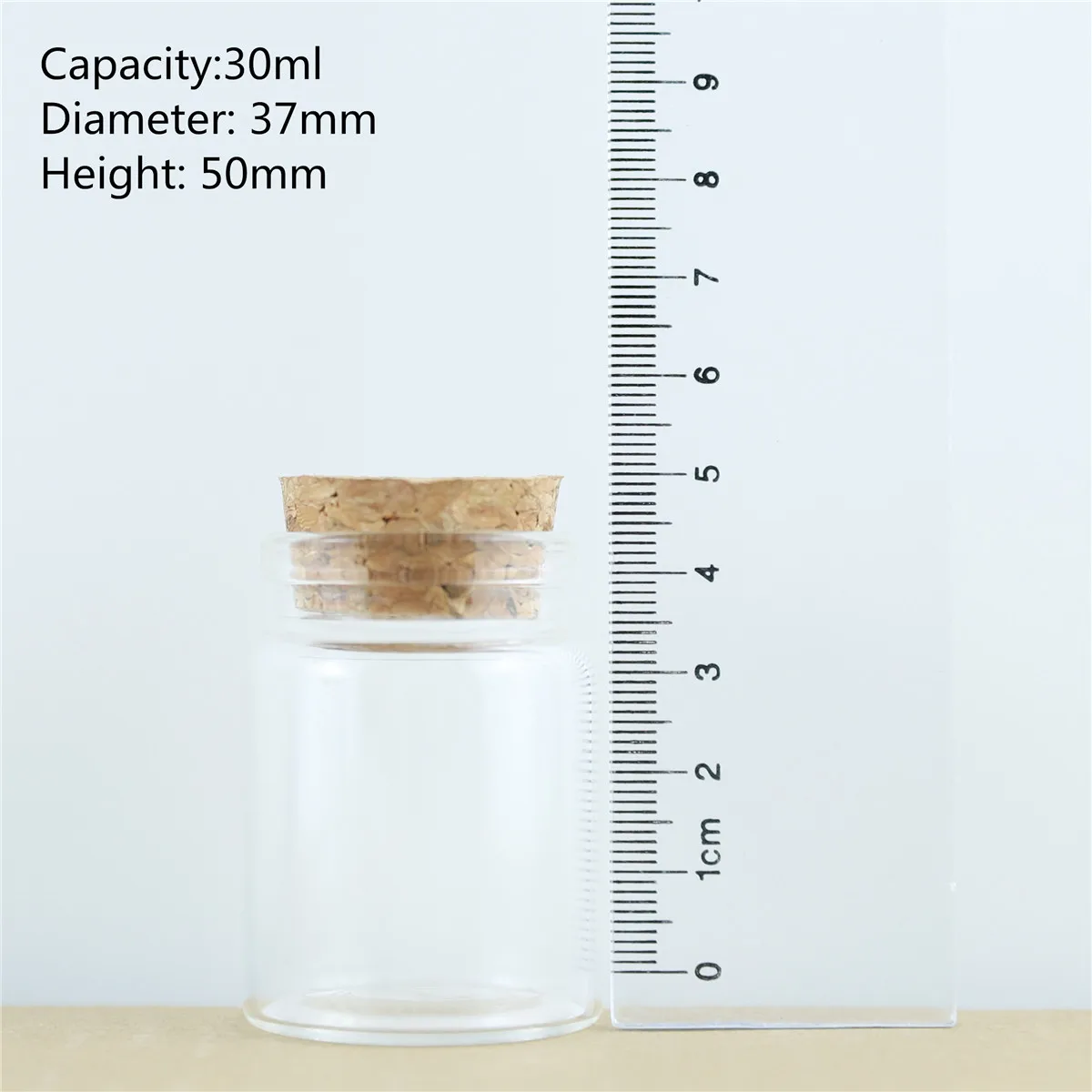 12pcs/Lot 30ml DIY Mini Wishing Glass Bottles Cork Crafts 37mm Tiny Empty  Jars Cork Stopper Transparent Souvenir Container 6
