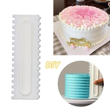 4 шт. инструменты для украшения торта ГРЕБЕНКА для глазури скребок для торта текстуры помадка мусс крем шпатель край Плавная выпечка Кондитерские инструменты 3