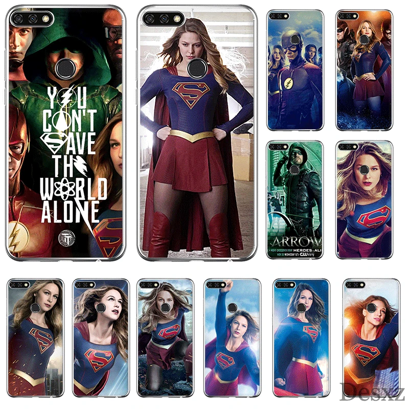 

Mobile Phone Case For Huawei Honor 7A 7C 7X 6A 8 8X 8C 9 9X View 20 Note 10 Lite Cover The Flash Supergirl Green Arrow