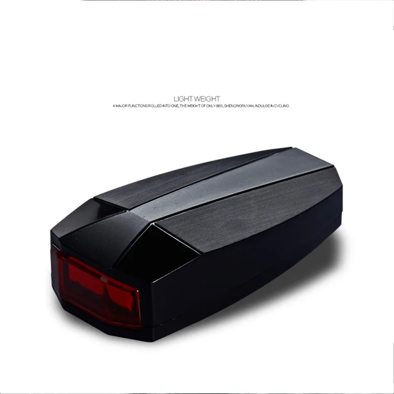 A6 Bicycle 4 In 1 Rear LED Tail Wireless Security Remote Control Lock Waterproof - Цвет: A6