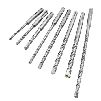 

8pcs Hammer Drill Bits Impact Shank Wrench Drilling Ceramic Tiles Stone Metal Concrete Woodworking Rotary Tools