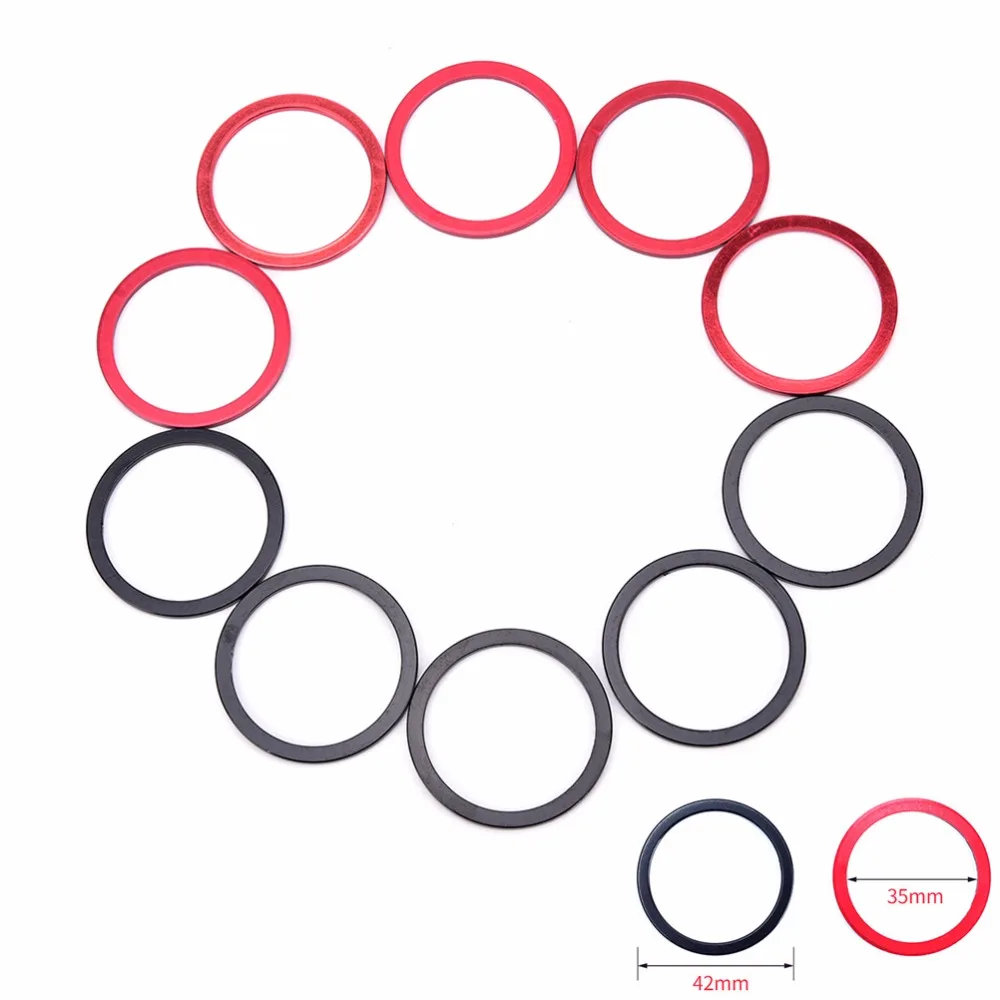 5pcs New mountain bike flywheel gasket bottom bracket center axis mountain bike aluminum alloy bicycle wheel hub gasket 2mm