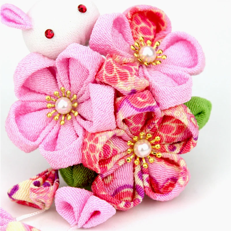 Традиционная японская стильная заколка с кисточками Kanzashi Wisteria, свадебное кимоно ручной работы, заколка для волос, свадебная заколка для волос HW016