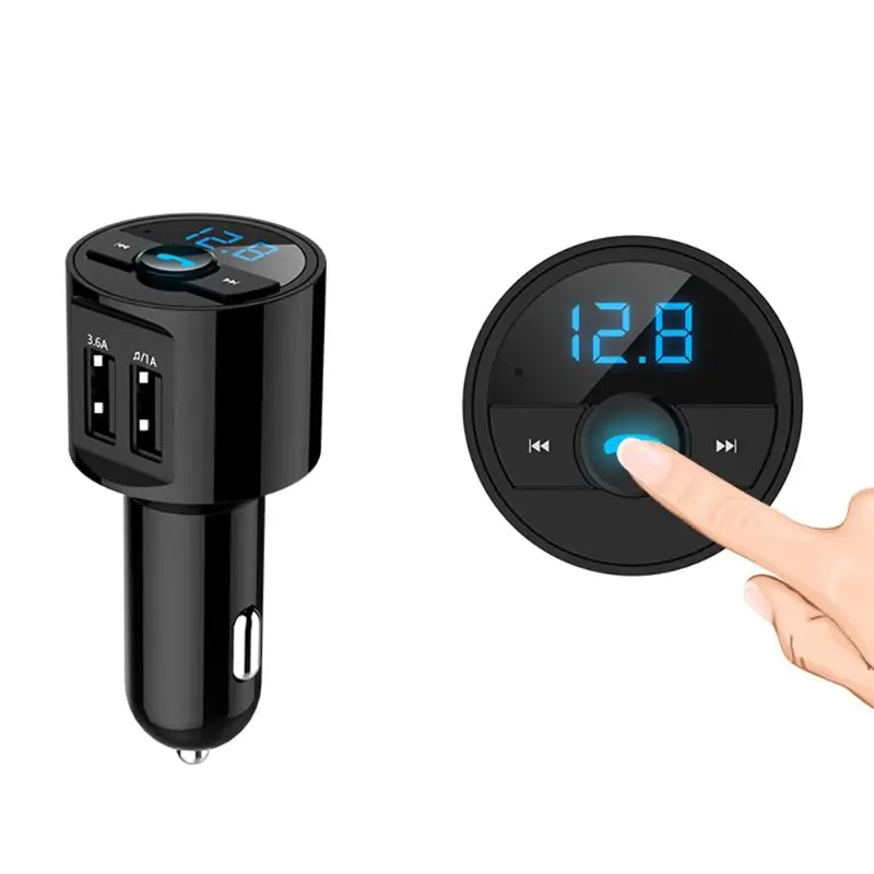 3.6A Быстрая зарядка fm-передатчик Смарт Bluetooth беспроводной радио адаптер двойной USB голосовые подсказки многофункциональный музыкальный MP3 плеер