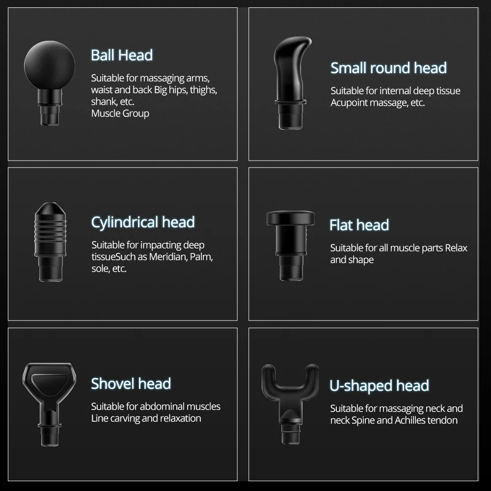 DIOZO Deep Muscle Massage Gun Relax Portable Fascia Gun Machine LCD Display Percussion Massage Body Massager 30-Speed Control