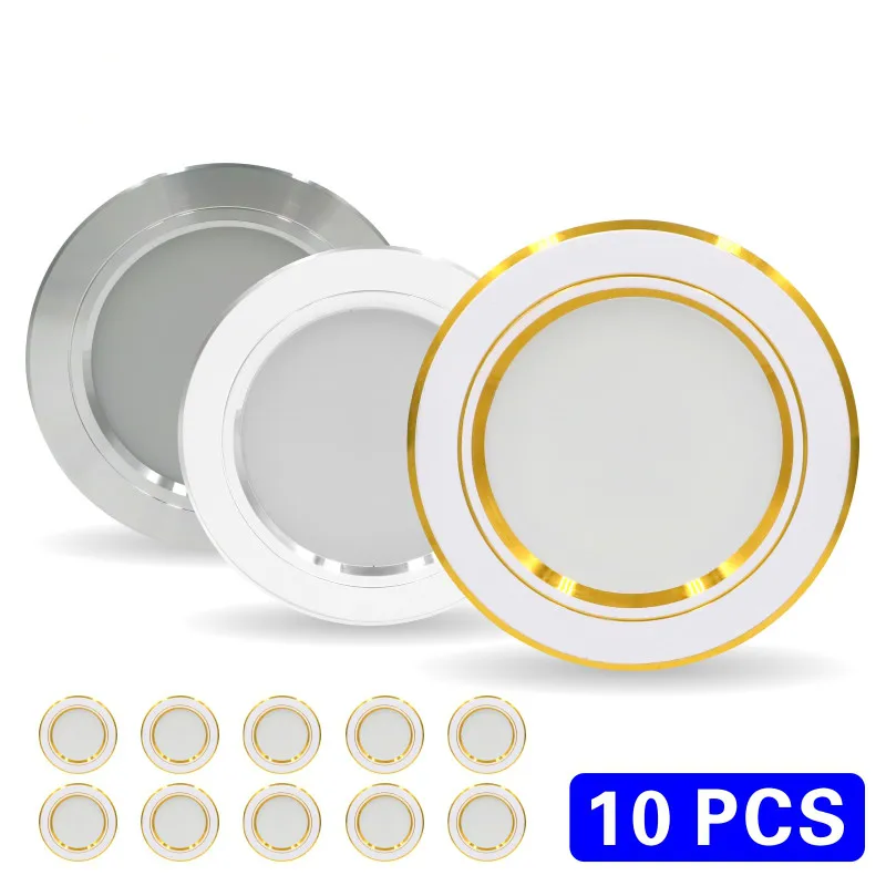 

10 units / lot Led descending light, 220v, 5W, 9W, 12W, recessed descending light, Round Led light panel, 15W, 18W, indoor light