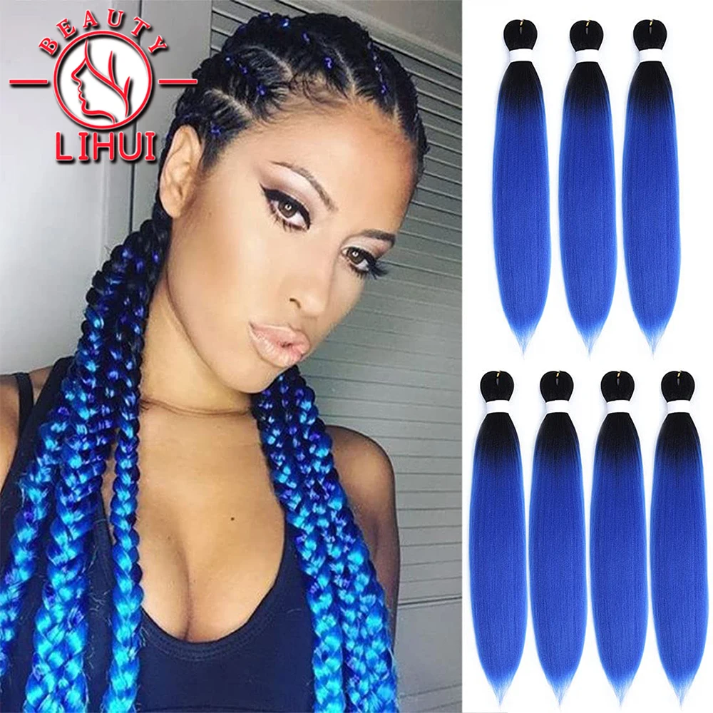 

LIHUI 24Inch 80g Synthetic Jumbo Braid Hair Hair Extension Pre Stretched Braiding Hair Extensions Easy to Braiding Twist Hair