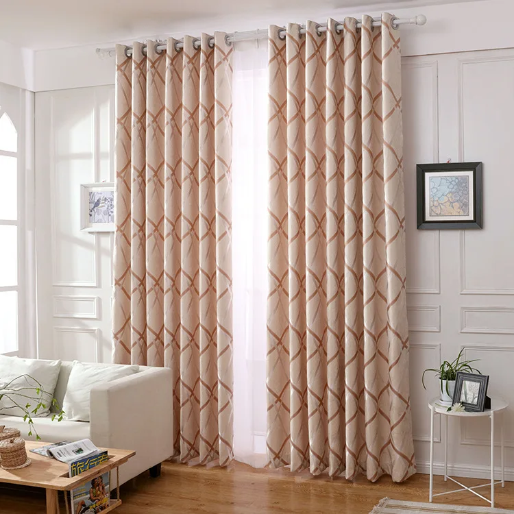 

Simple Fashion Chenille Jacquard Shading Curtains for Living Dining Room Bedroom.