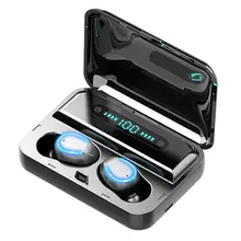 Wireless Earphone Bluetooth V5 0 F9 TWS Wireless Bluetooth Headphone LED Display With 1300mAh Power Case Headset With Microphone