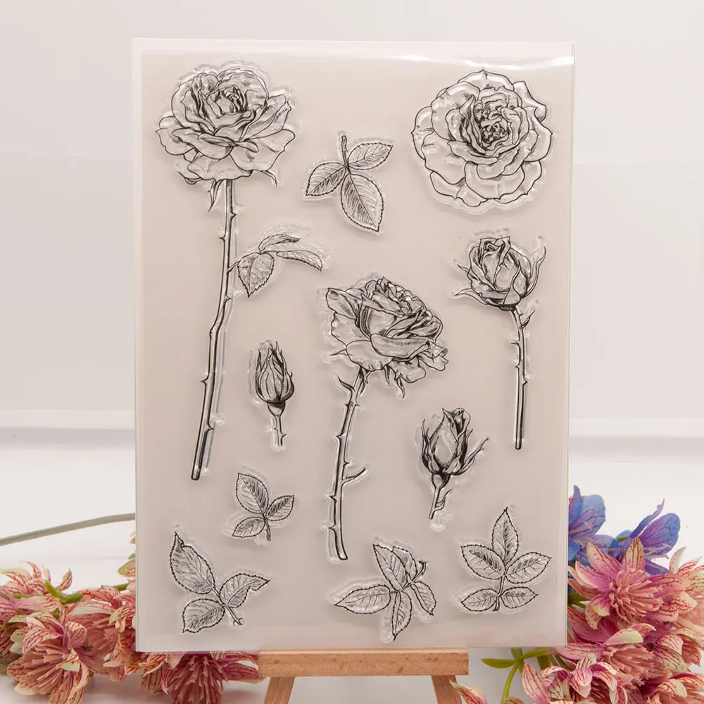 Petals and leaves Clear Stamps Seal for DIY Scrapbooking Card Making Photo Album Decoration Crafts Rubber Stamp clear stamps,clear rubber stamps