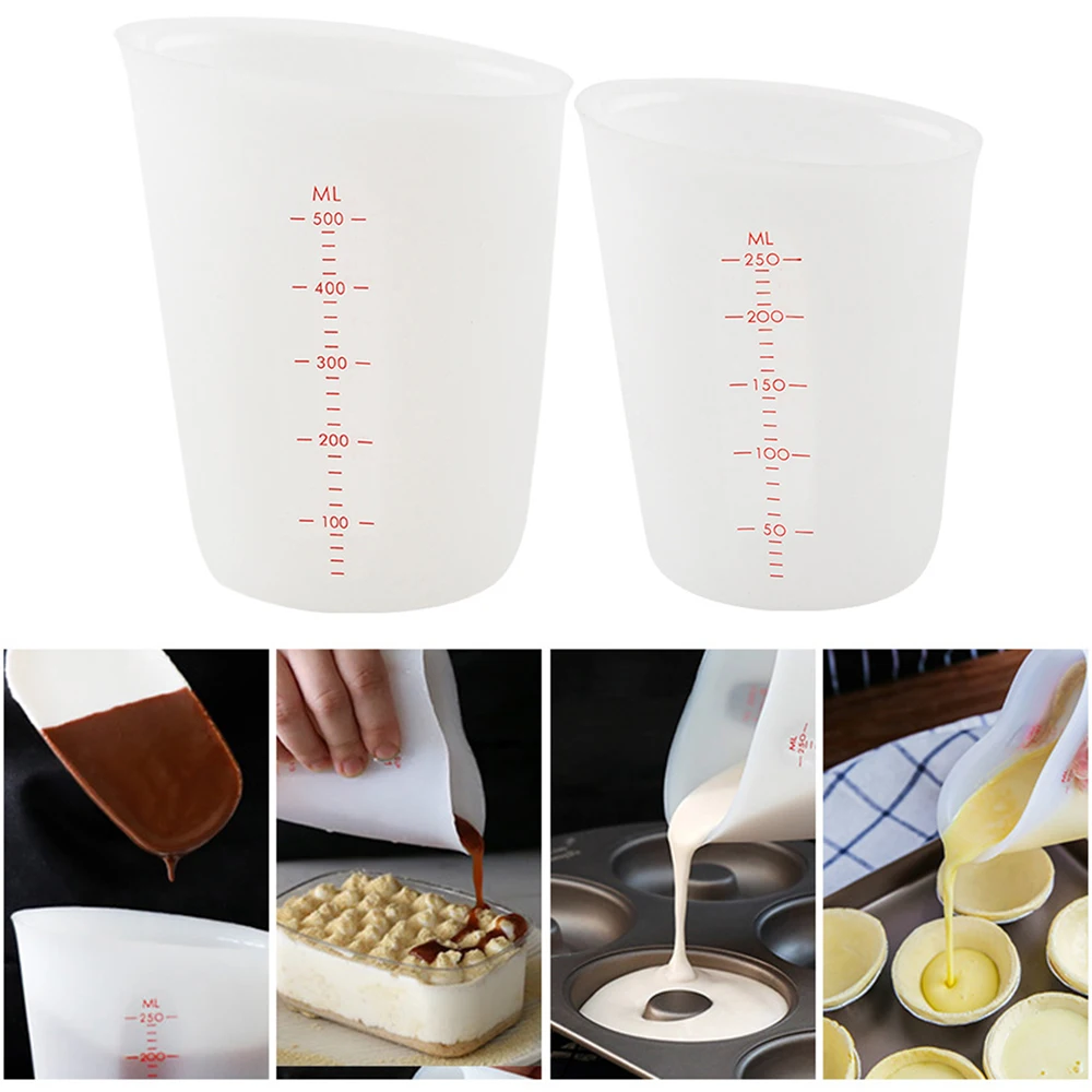 

250ml/500ml Silicone Measuring Cup Kitchen Measuring Tools Flexible Cup for Baking Cooking Tool Butter Measure Cups