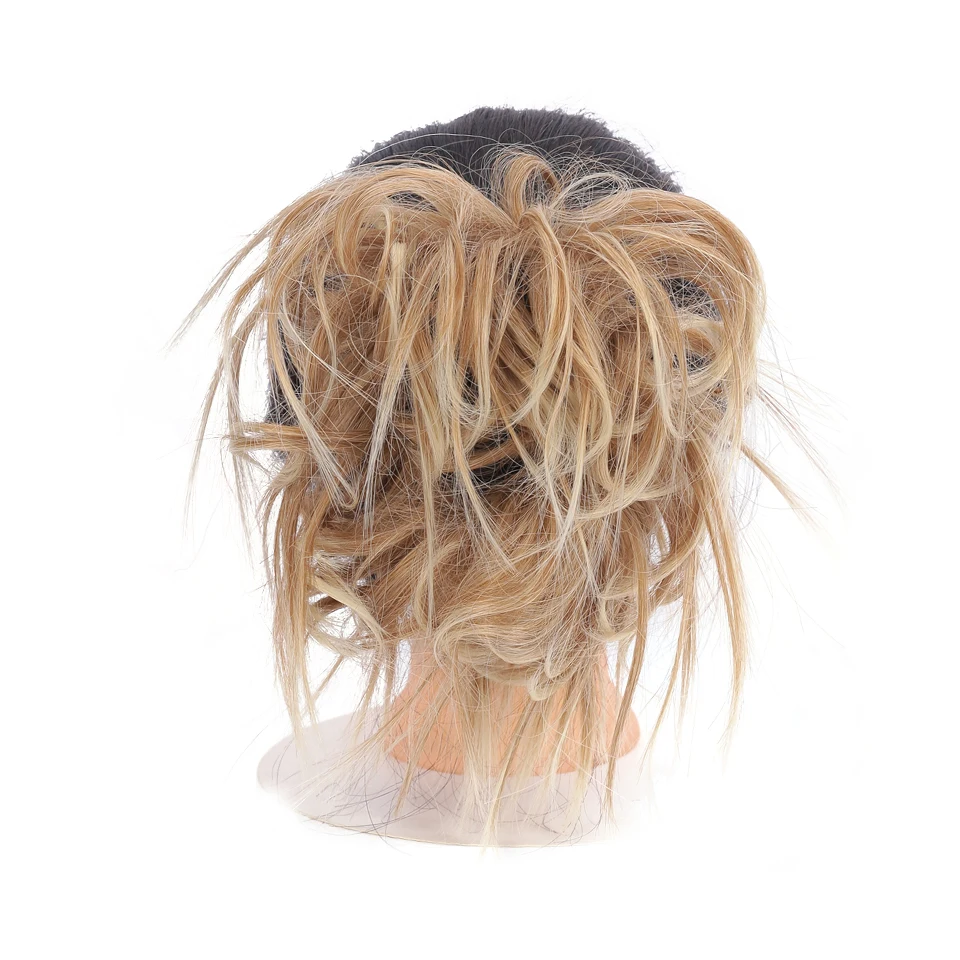 BUQI синтетические шиньон волосы булочка прямая эластичная лента шиньон для создания прически грязные резинки для волос обертывание для конского хвоста наращивание волос для женщин