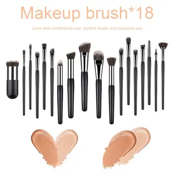 

18Pcs Professional Makeup Brushes Set Powder Foundation Eyeshadow Blusher Eyelash Eyebrow Brushes Lip Brush Makeup Tool