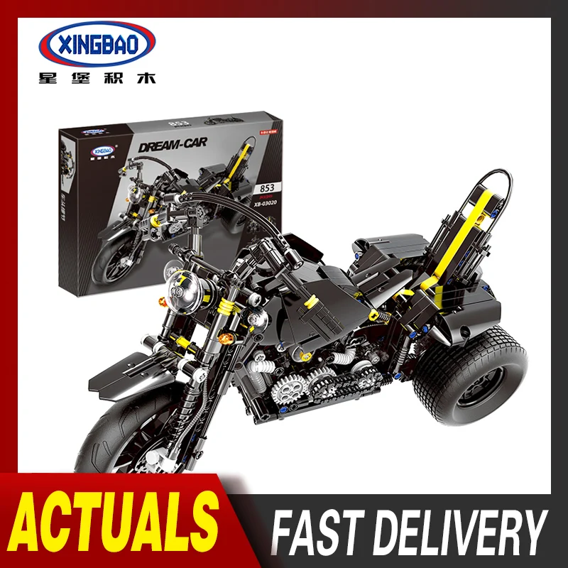 XINGBAO LepinD Technic MOC R1200 GS тяжелая модель мотоцикла Harlan строительные блоки игрушки для