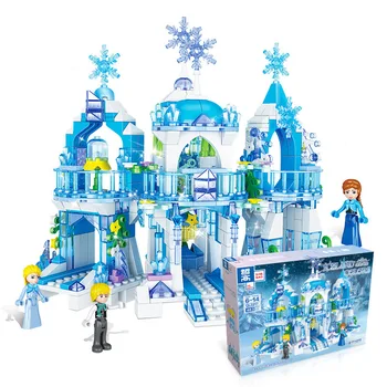 

2020 Princess Snow Queen Ice Castle Snow Figures Building Blocks Toy Compatible Lepining Friends City Bricks Toys For Children