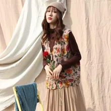 Новинка весны, Национальный ретро женский вязаный кардиган, жилет, женский свитер без рукавов