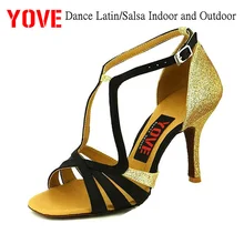 YOVE стиль w143-5 танцевальная обувь Бачата/Сальса/кизомба Женская танцевальная обувь