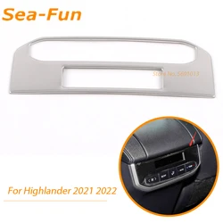 Garniture de ventilation de sortie de climatiseur arrière pour Toyota Highlander 2020 2021, cadre décoratif, accessoires d'intérieur chromés 